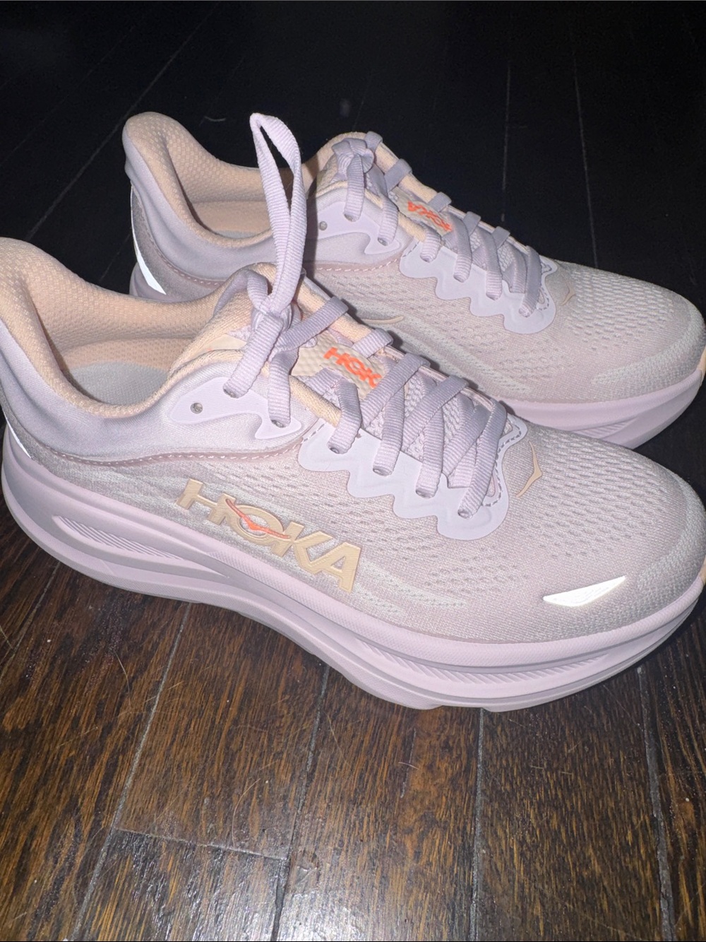 Hoka Women's Pale Pink Athletic Running Shoes